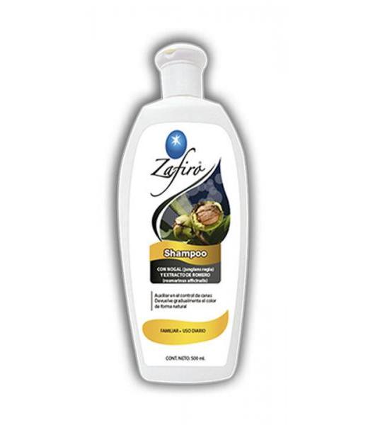 SHAMPOO CON NOGAL Y EXTRACTO DE ROMERO 500ML. AUX. EN EL CONTROL ZAFIRO