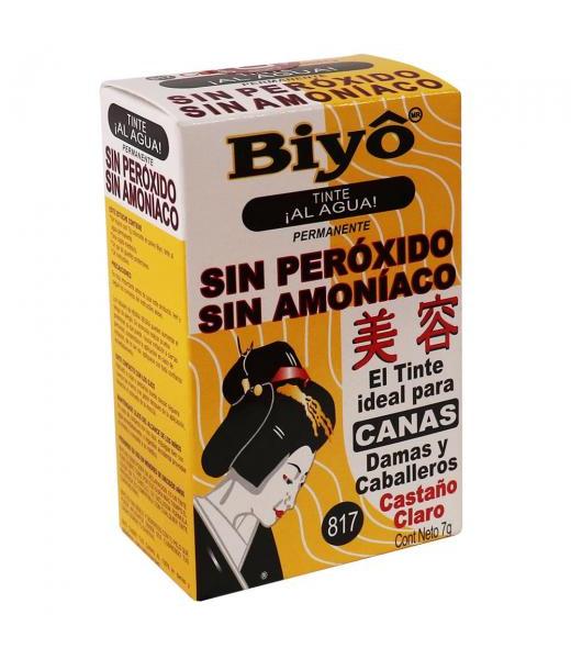 TINTE BIYO AL AGUA SIN PEROXIDO Y SIN AMONIACO #817 CASTAÑO CLARO KENT COSMETICS