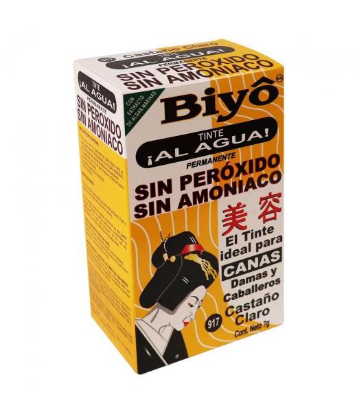TINTE BIYO AL AGUA SIN PEROXIDO Y SIN AMONIACO #917 CASTAÑO CLARO KENT COSMETICS