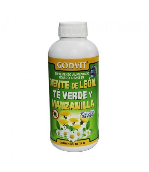 TONICO DIENTE DE LEON TE VERDE Y MANZANILLA 1 LT GODVIT GN+VIDA