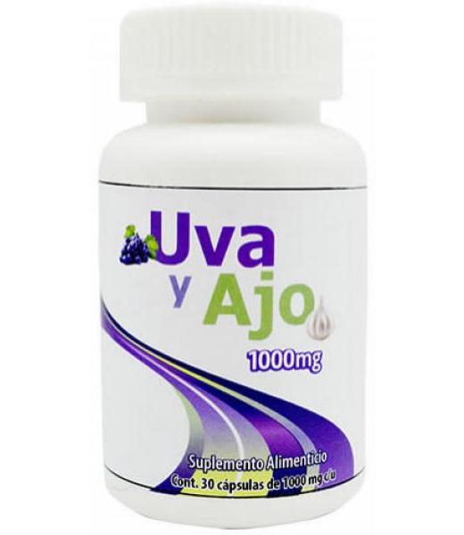 UVA CON AJO 1000 MG 30 CAP DOS MUNDOS