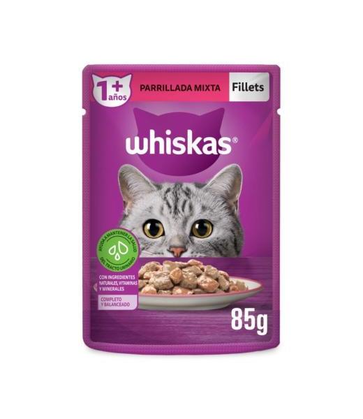 WHISKAS FILLETS PARRILLADA MIXTA SOBRE DE 85 GR